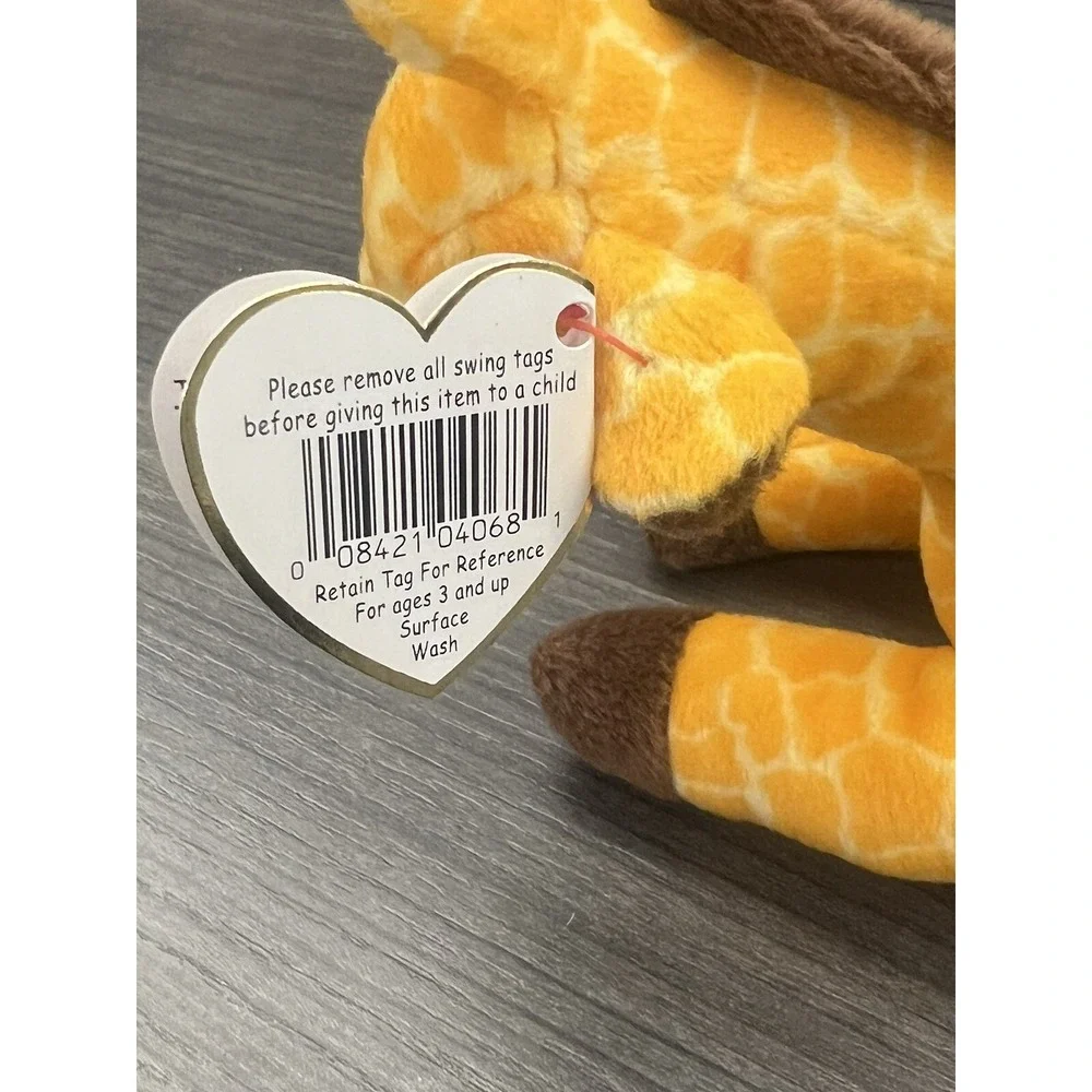 May 19,‎ 1995 Ty Original Beanie Babies TWIGS The Giraffe PVC PELLETS With Tags